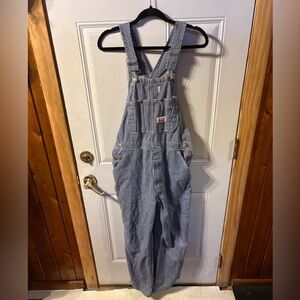 Vintage Workwear, Round House Brand Hickory Stripe Bib Overalls
